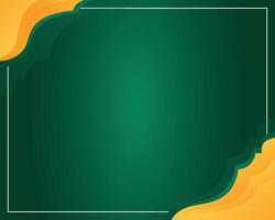 Green and yellow background with a square frame vector