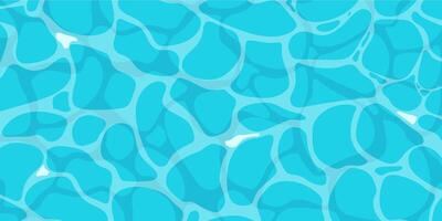 Sunlit ocean water ripple surface with clean and deep waves in cartoon style game texture top view vector