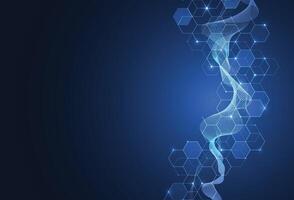 Abstract science template background. Technology lines and dots connection. Wallpaper or banner vector
