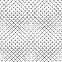 Black line fish scales seamless pattern for background vector