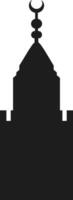 Elegant Mosque Minaret Silhouette Illustration vector