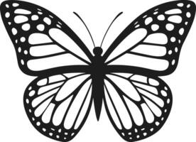 Intricate Butterfly Silhouette - Elegant Nature Design vector