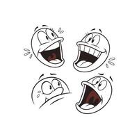 Cartoon characters with different expressions vector