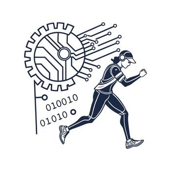 un computadora chip vector