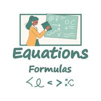 Equations formulas - math vector