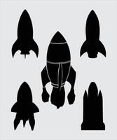 Human Space Flight silhoute icon vector
