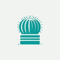 Bloom And Spike Cactus Logo Design vector