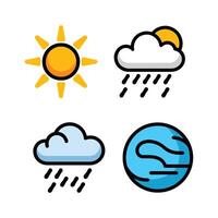 World Meteorological Day , Set of weather icon element vector