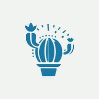 Sage Desert Cactus Logo Design vector