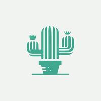 The Cactus Workshop Logo Design vector