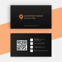 Business card template with qr code vector