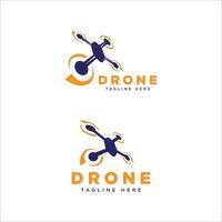 Drone Logo Design collection minimal flat modern concept vector