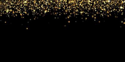 Abstract, festive, elegant background, template, poster with gold glitter, bokeh effect, golden glow, stars. vector