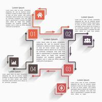 Diagram template with elements vector