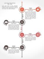 Vertical timeline design template vector