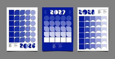 Annual Report, template layout design ,2026, 2027, 2028 typography, geometryshape ,flat desi vector