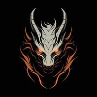 Dark Themed Chameleon Artwork vector