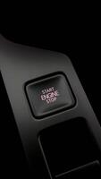 Start stop engine button. Modern transport and technology video