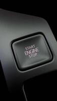 Start stop engine button. Modern transport and technology video