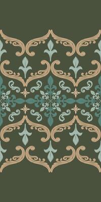 opulent shade of green, evoking a sense of luxury and timeless elegance. a stylized lily flower historically associated with French royalty. Rich Border for All Decoration With Royal Gold Ornament.