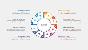 Infographic Design With 8 Steps, Process Workflow Diagram vector