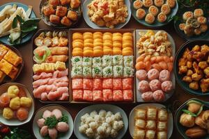 Assorted Dim Sum Platter with Various Dumplings photo