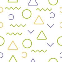 Stylish Minimal Geometric Artwork with Vibrant Shape Borders vector