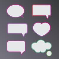 Digital Communication Icons with Colorful Speech Balloons vector