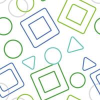 Geometric Shapes with Colorful Outlines in a Minimal Design vector