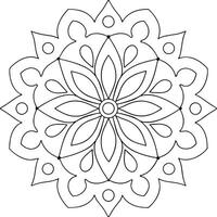Mandala Design Intricate Floral Pattern with Symmetry vector