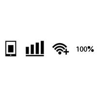 Modern Flat Design Status Icons for Mobile Interface vector