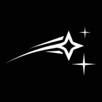 Minimalist Shooting Star Logo Featuring a Clean and Elegant Design vector
