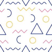 Minimalist Geometric Pattern Featuring Colorful Shape Outlines vector