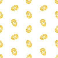 Light orange Easter eggs seamless pattern. Easter wrapping paper, packaging, print, backdrop vector