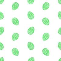 Green Easter eggs seamless pattern. Easter wrapping paper, packaging design, print, backdrop vector