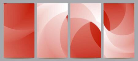 red abstract gradient background set for banner, poster, brochure, flyer, template, design, et vector