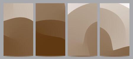 abstract brown gradient background set for banner, poster, brochure, flyer, template, design, etc vector