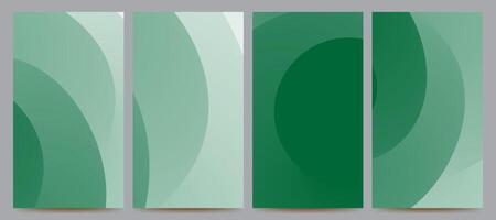 abstract green gradient background set for banner, poster, brochure, flyer, template, design, etc vector
