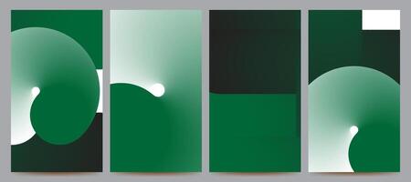 green abstract gradient background set for banner, poster, brochure, flyer, template, design, et vector