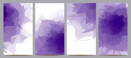 purple abstract gradient background set for banner, poster, brochure, flyer, template, design vector