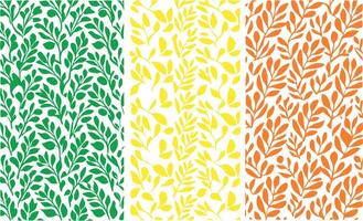 Botanical pattern teal leaves colorful on white background illustration. Botanical pattern teal leaves colorful on white background illustration. vector