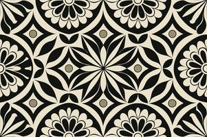 Abstract dotted style flower seamless pattern. vector