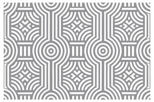 Geometric Mandala Pattern Floral Motif Design gray color illustration. vector