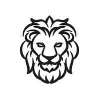 Lion Head Line Art Sketch Design vector