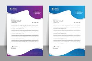 Creative letterhead template design, a4 size, corporate, pad, print ready, simple concept, easy to edit vector