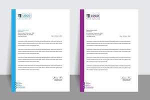 Unique and creative letterhead design, a4 size template, corporate, pad, print ready, simple concept, easy to edit vector