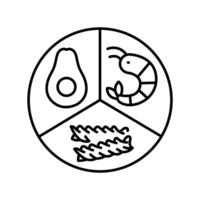 Macronutrients black line icon. isolated element vector