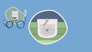 an Animated Advertisement for A Plumber to fix leak water and water heater error video