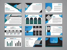 Creative Modern Presentation Layout with Blue Elements vector