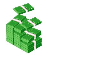 money three set white background video
